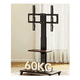 thumbnail image 2 of Soporte Pedestal Tv Con Ruedas Y Bandeja De Almacenamiento Negro, 2 of 2