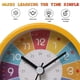 thumbnail image 3 of Reloj despertador infantil, despertador analógico sin tictac, reloj despertador de aprendizaje para niños, reloj despertador de cuarzo, reloj despertador infantil con alarma fuerte y luz nocturna, 3 of 7