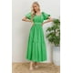thumbnail image 1 of Vestido Largo Mujer Manga Globo Corta Cuello V 3345, 1 of 3