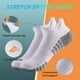 thumbnail image 3 of 6 pares de calcetines para hombre, de algodón transpirable, acolchados y antiampollas, para correr, deportivos hasta el tobillo, con protección contra el frío., 3 of 5
