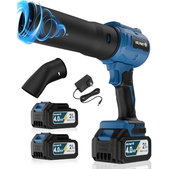 Soplador de hojas inalámbrico HelpNET 21V con doble batería, ligero