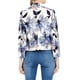 thumbnail image 3 of INSPIRE CHIC Blazer de regreso a clases para mujer, chaqueta de traje corta de verano, abierta al frente, para usar en el trabajo, blanco azul-floral 3XL, 3 of 7