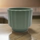 thumbnail image 4 of Macetero Maceta De Ceramica Verde Oliva Lineas Verticales L verde, 4 of 8
