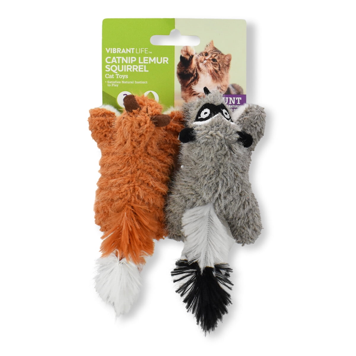 Juguete Para Gato Vibrant Life Lemur Ardilla Catnip 2 Unidades