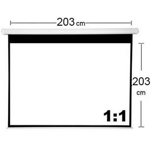 Evotech - Telon Mural 203X203Cm Cm Borde Negro Mecanismo Retractil