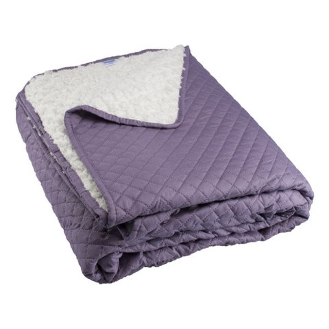 Quilt Andes Sherpa Liso Morado 2 Plazas