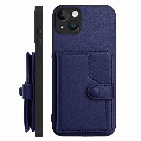 FOXDOCK Funda para iPhone 15 plus con Bloqueo RFID - Diseño Elegante con Cierre de Botón