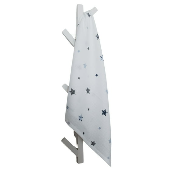 Tuto de Muselina 70x70 cm 100% algodón orgánico - Estrella celeste