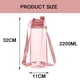 thumbnail image 2 of Botella de agua potable a prueba de fugas de 74 oz con pajita para entusiastas del fitness y las actividades al aire libre, 2 of 5
