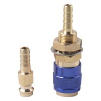 Magideal - Conector Rápido De Latón Refrigerado Por Agua Para Accesorios Mig, Resistencia Al Desgaste, Reemplazo Profesional, Portátil, Piezas De Repuesto Durade Azul 6Mm