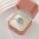 thumbnail image 3 of Anillo de Compromiso de Gema Azul Mar de 6 Quilates Corte Radiante Anillos de Promesa de Boda Anillo de Diamante Grande Simulado de Plata Esterlina 925 CZ para Mujer Esposa Novias Joyería Fina, 3 of 7