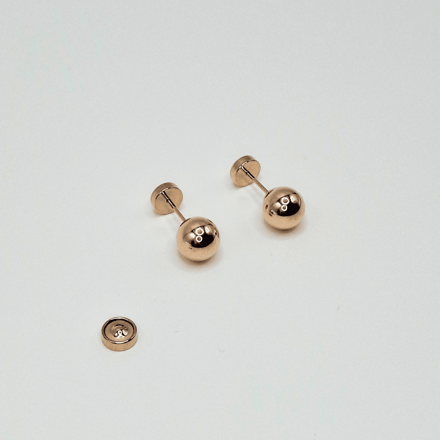 Rba Y Co - Aros Abridores Para Bebé Laminados En Oro 20k Modelo Bolita 6,5mm