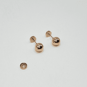 Rba Y Co - Aros Abridores Para Bebé Laminados En Oro 20K Modelo Bolita 6,5Mm