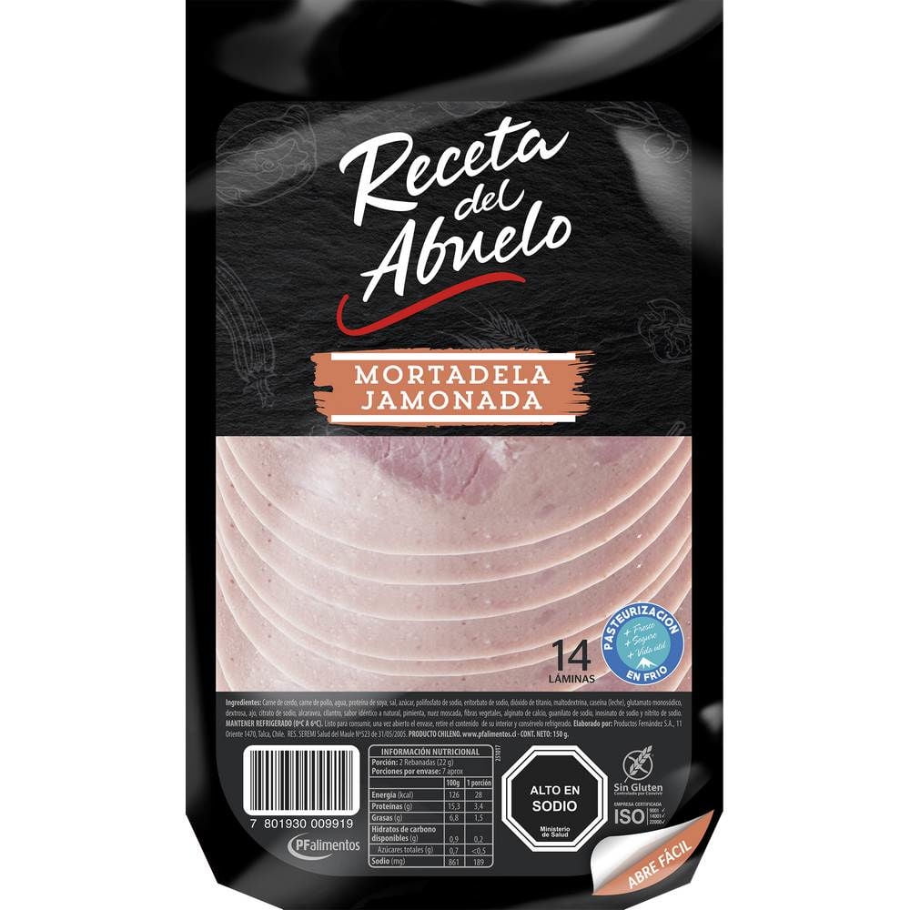 Mortadela Jamonada Display 150 g Receta del Abuelo