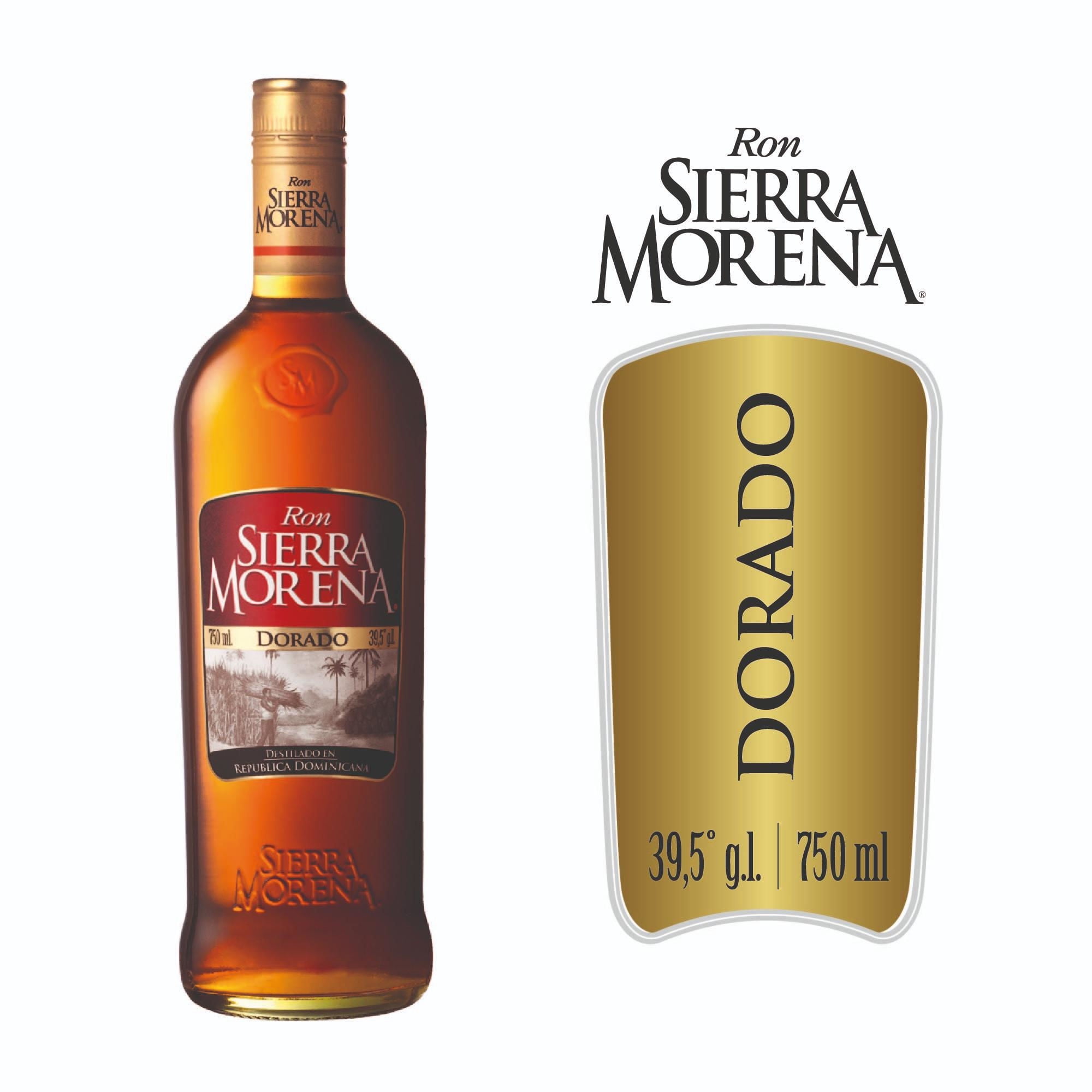 Ron Dorado 39,5° Botella 750 cc Sierra Morena