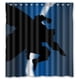 thumbnail image 1 of Cortina de ducha con diseño de Super Shadow of Bat Man, con ganchos, 167 x 183 cm, 1 of 3