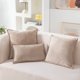 thumbnail image 1 of Xiao Hua Fundas de almohada, 2 unidades, color beige, para sofá - Protectores de almohada de 45*45 cm con cremallera, tamaño estándar, poliéster, para decoración del hogar., 1 of 3