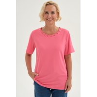 Fashionspark - Polera Mujer Detalle Cuello Coral