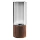 thumbnail image 1 of Florero Moderno Base De Madera Cilindro Floreros Centro De Mesa Florero De Vidrio L, 1 of 5