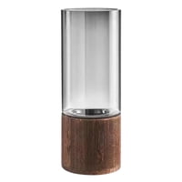 Bothyi - Florero Moderno Base De Madera Cilindro Floreros Centro De Mesa Florero De Vidrio L
