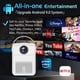 thumbnail image 4 of Proyector inteligente 4K con sistema Android, miniproyector de 15000 lúmenes con WiFi y Bluetooth, proyector exterior 4K con resolución máxima de 300\u201d, zoom digital ±45° y soporte para 4D Keyst, 4 of 7