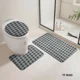 thumbnail image 1 of Set Alfombras De Baño 3 Piezas Suaves Absorbentes T.f.i Gris Oscuro Cuadritos, 1 of 3
