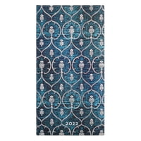 Paperblanks - Agenda 2022 Blue Velvet Slim Tapa Dura Semana A La Vista