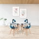 thumbnail image 3 of Comedor Mesa Redonda blanca 100cm + 4 sillas Patchwork wood celeste, 3 of 3