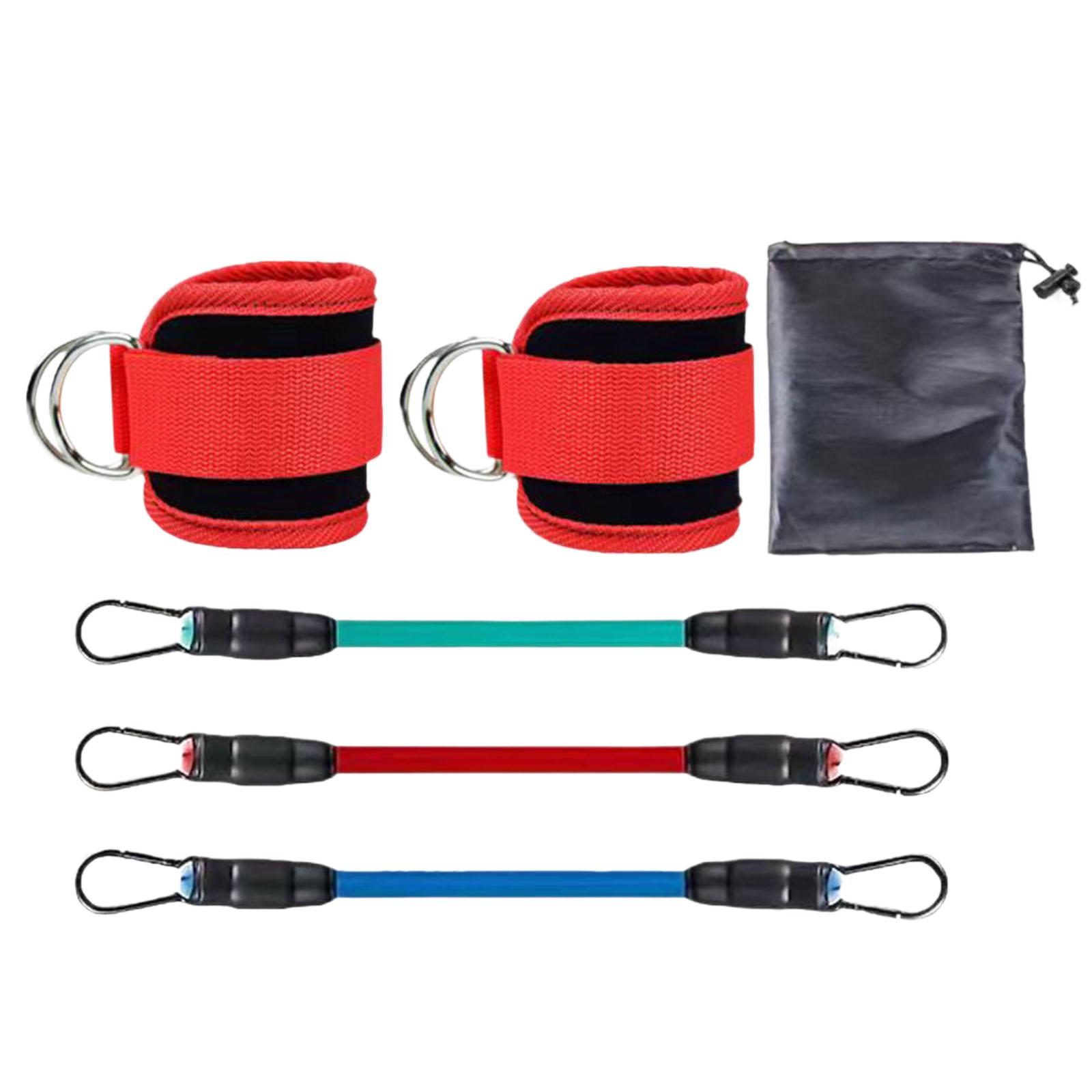 Magideal - Bandas De Resistencia Al Tobillo Con Puños, Bandas De Ejercicio, Correas De Tobillo Para Gimnasio En Casa, Equipo De Fitness Para Entrenamiento De Glú