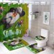 thumbnail image 1 of Stillwater-theme 4-Piece Shower Curtain Set with Rugs, Waterproof Bathroom Decor Set Includes Bath Mat, U-Shaped Rug, Toilet Lid Cover and Curtain with Hooks, 1 of 6