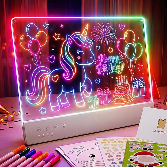 Pizarra LED Mukypixy recargable de 16 pulgadas
