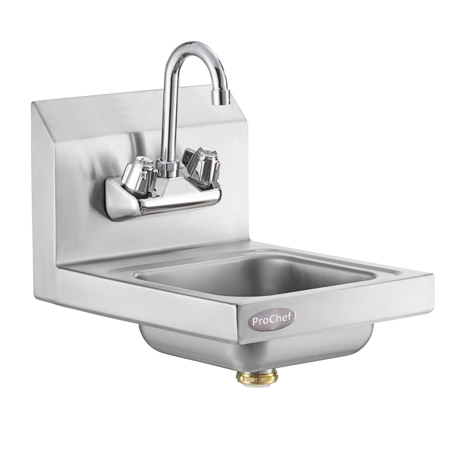 Prochef - Lavamanos Mural Acero Inoxidable Con Grifería