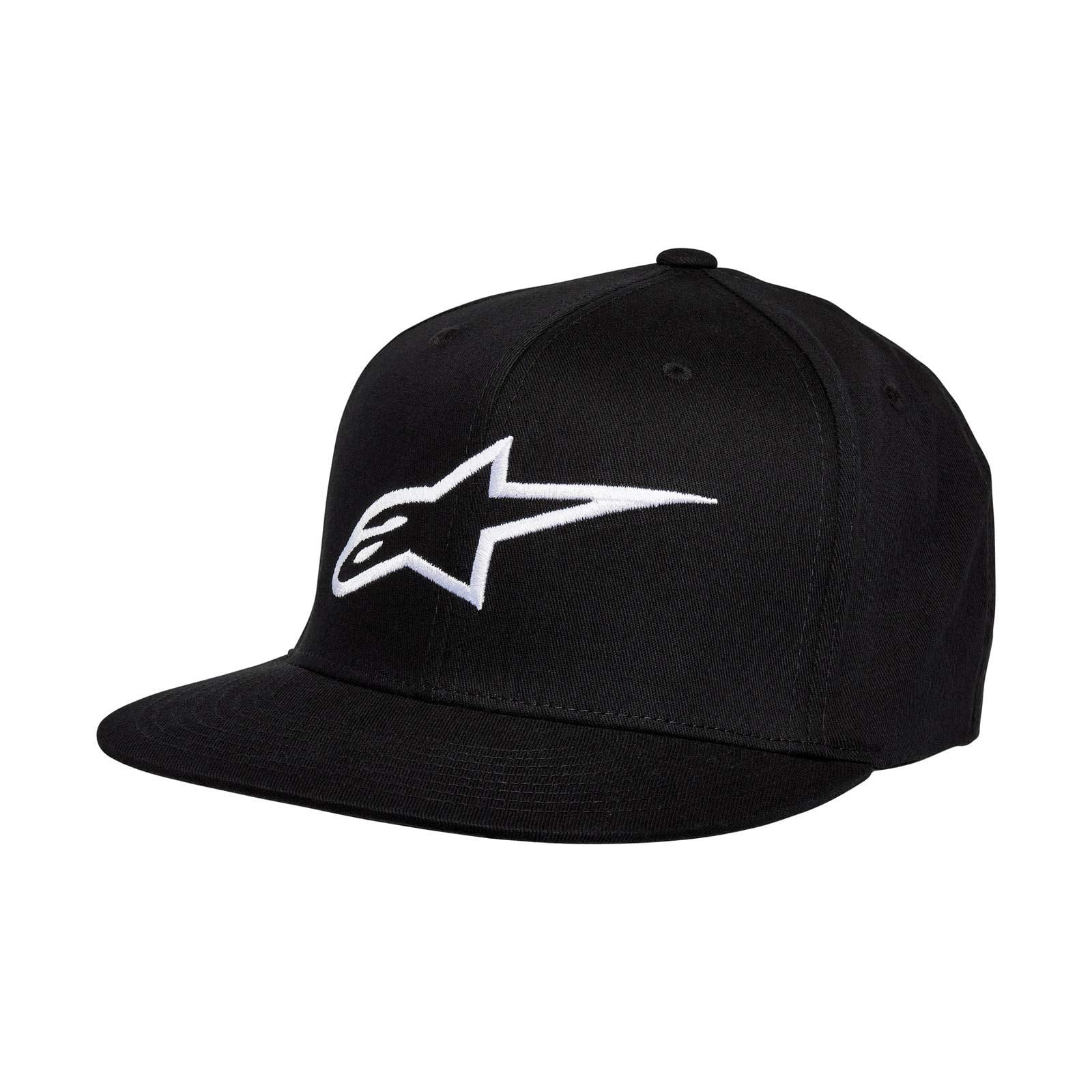 Gorro Alpinestars Ageless Flatbill Para Hombre, Color Blanco Y Negro, Talla S/m