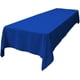 thumbnail image 2 of Mantel de popelina de poliéster La Linen, lavable, 152 x 274 cm, color azul real, 2 of 5