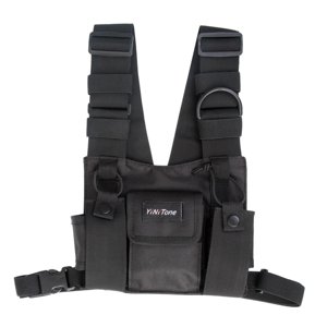 Magideal - Walkie S Arnés De Pecho Para Radio, Chaleco Walkie Con Bolsas Delanteras Bolsa De Radio Ajustable De Dos Vías Para Sitios De Construcción Estilo A