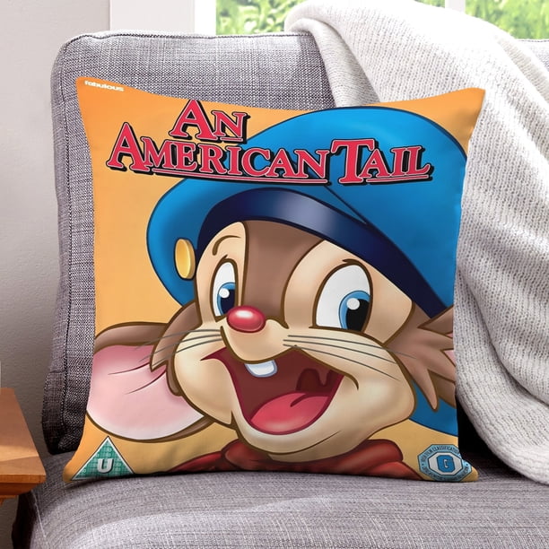 Fievel y el Nuevo Mundo Fundas de almohada de terciopelo con tema, regalos de funda de almohada, decoración para el hogar, cojín de lanzar, regalo de cumpleaños para fans y parejas.40*40cm.
