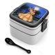 thumbnail image 1 of Bella de La Bella y la Bestia Fiambrera de Doble Capa, Contenedor de Almuerzo Portátil Apilable, Almacenamiento de Alimentos Hermético a Prueba de Fugas, 1000ml, 1 of 6