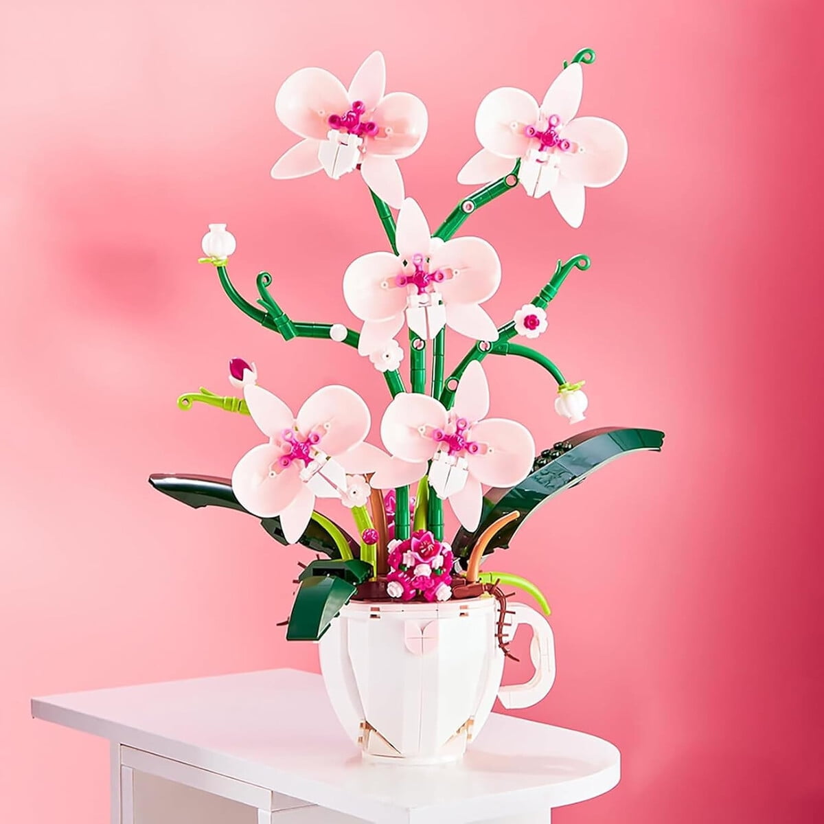 Set Construccian Iixeal Orquadea Rosa Taza Cafa 567pzs
