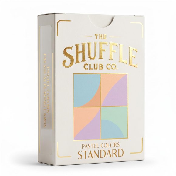 Baraja de cartas pastel Shuffle Club Co, acabado lino italiano, 310 GSM