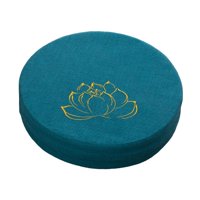 Magideal - Cojín De Meditación Redondo Con Cremallera Cojín De Asiento Cojín De Suelo Tradicional Lavable De 16 ""De Diámetro Para Dormitorio Oración Interior , Azul Oscuro 6Cm
