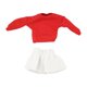 thumbnail image 1 of Jersey Y Falda De Manga Larga A Escala 1/12 Para Figuras De Acción Femeninas De 6 Pulgadas, Mu?eca BJD, Top Rojo, 1 of 5
