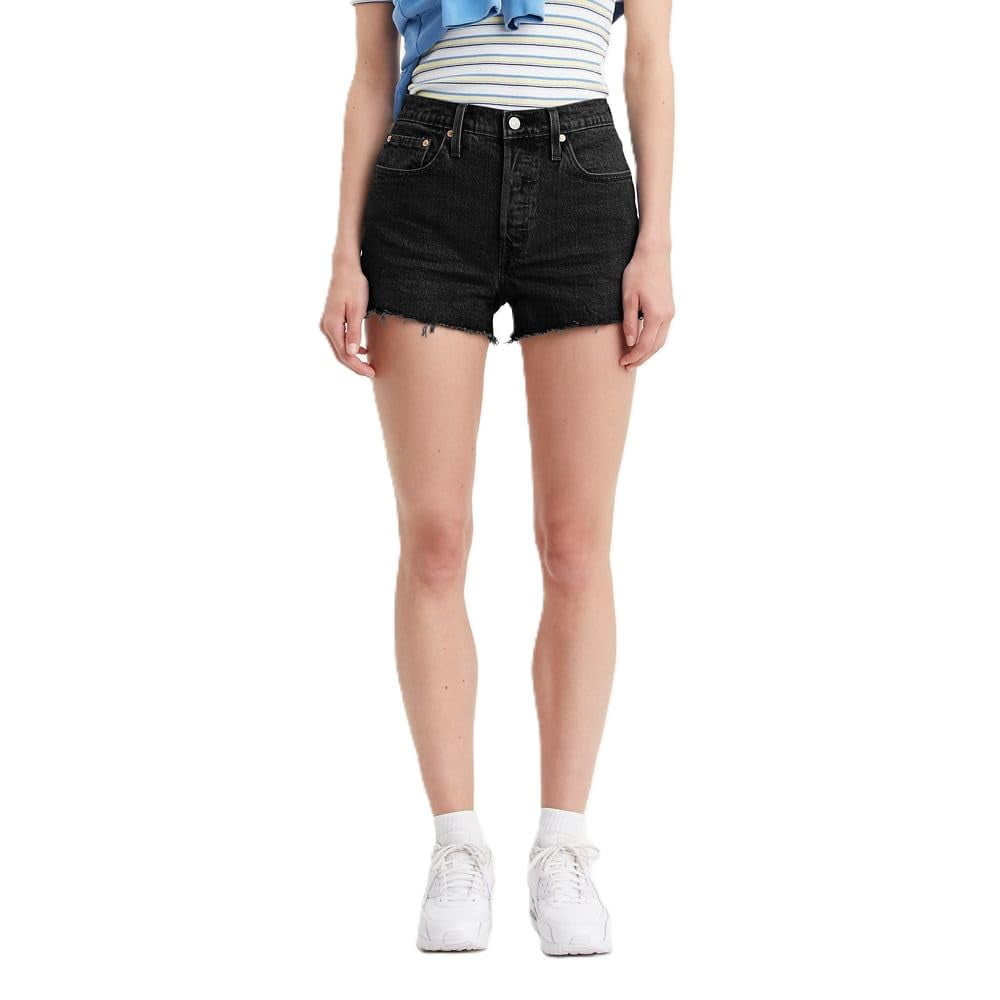 Pantalones Cortos Levi's 501 Original Para Mujer High Rise Lunar Black