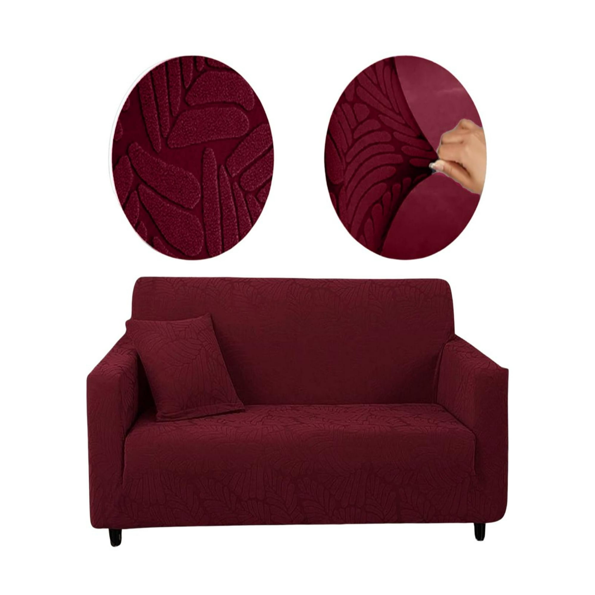 Genérico - Juego Fundas Sofá Texturizadas 3+1+1 Antideslizantes 6n2