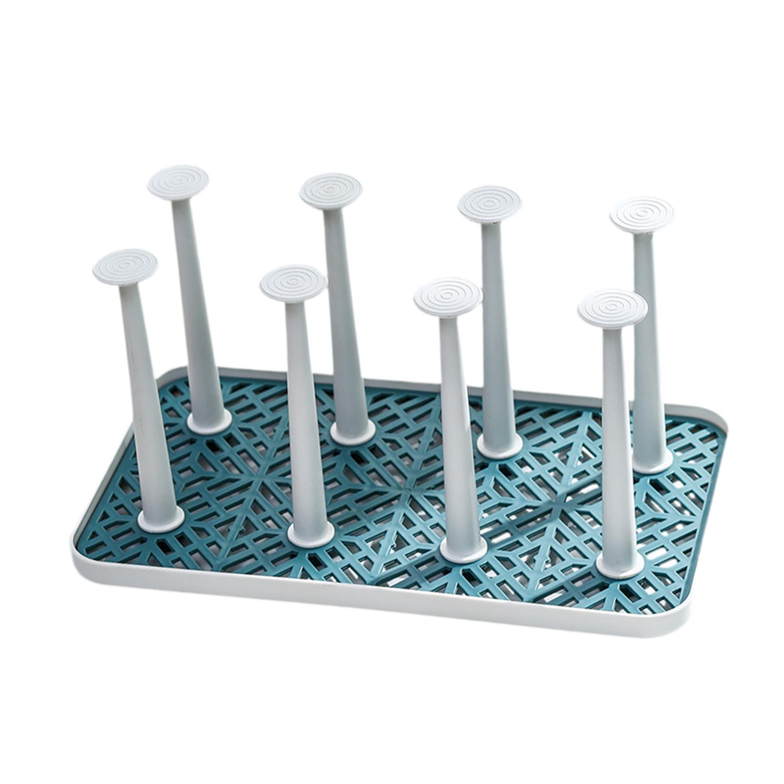 Magideal - Botellas De Leche De Secado De La Taza Bottals Secos De Lentes Secos De Gafas Portátiles Taza De Drenaje Y Organizador De Taza Para El Restaurante De Verde Blanco Pequeño