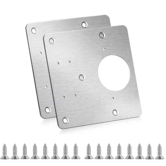 Placa de reparación para bisagras de gabinete BSBMIEQM de acero inoxidable 9 x 9 cm