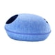 thumbnail image 1 of Cueva De Cama De Gato De Fieltro Natural Con Cremallera Tienda De Campa?a Para Gatos De Interior Cama Para Mascotas Casa Escondite Azul, 1 of 5