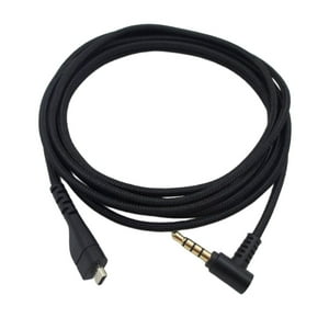 Genérico - Cable De Audio De Repuesto Para Steelseries Arctis 3 5 7 Pro Enchufe Negro