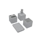 thumbnail image 1 of Set Baño Cerámica Dispensador Porta Cepillo Blanco (4u), 1 of 2