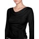 thumbnail image 5 of INSPIRE CHIC Camisetas de Mujer de Modal Cuello Alto Manga Larga Suave Elástico Lazo Frontal Elegantes Camisas Blusa X Pequeño Negro, 5 of 6