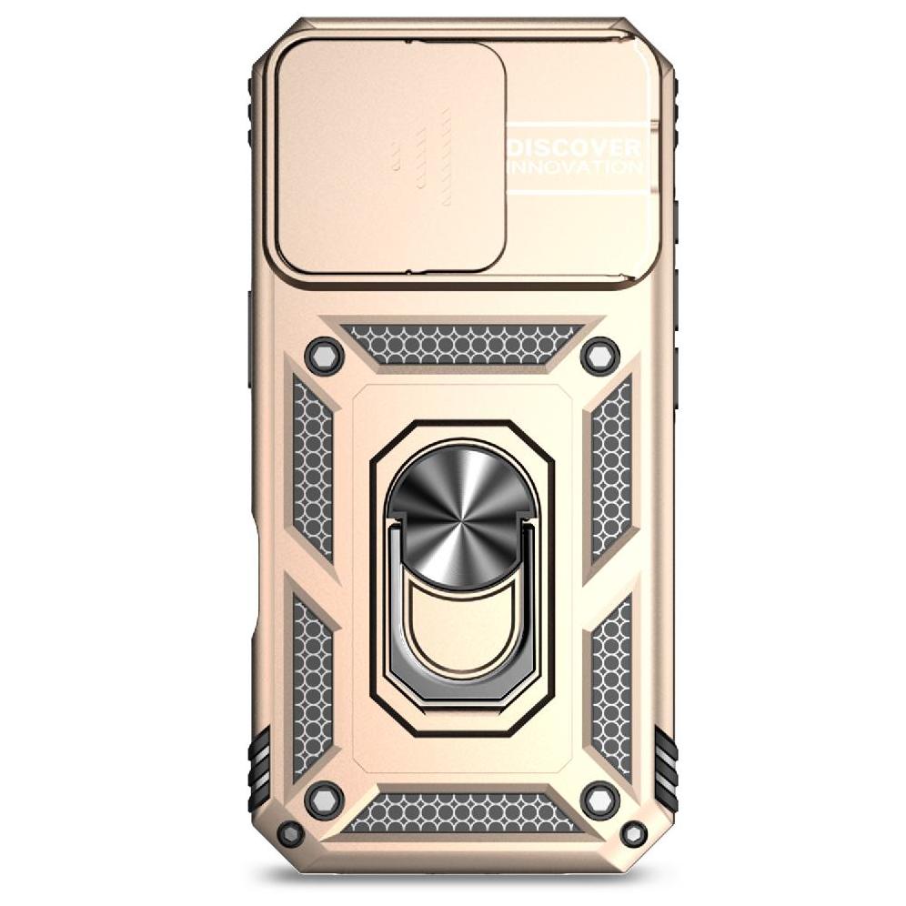 Estuche Gangxun Para Iphone 16 Pro, Soporte Giratorio 360°, Estilo Mecánico Y Magnético